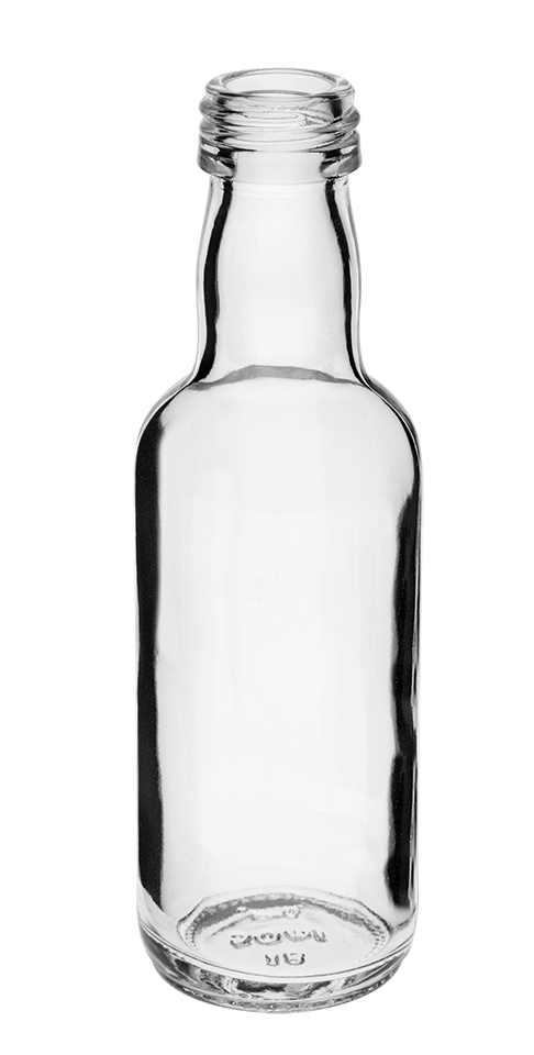 Láhev na vodku 50ml 20ROPP bílé křemenné sklo